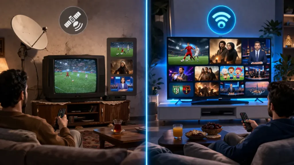 فرق IPTV والتلفزيون العادي