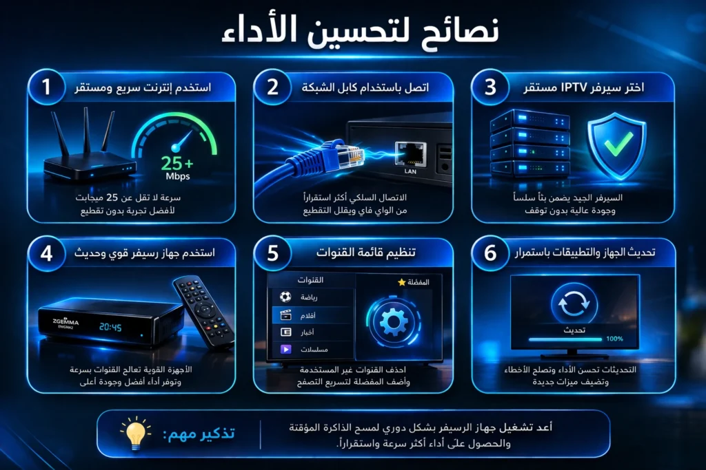 نصائح لتحسين أداء البث