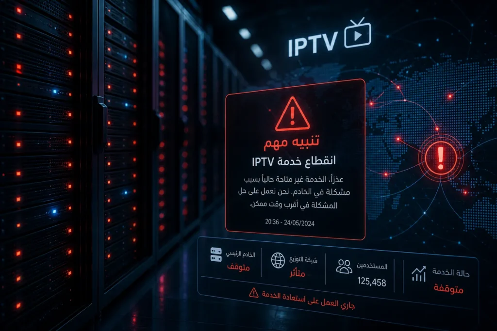 سيرفر IPTV متوقف